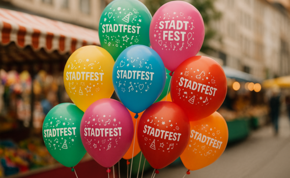 Bedruckte Luftballons für Stadtfeste